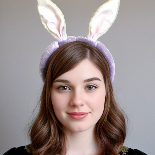 Bunny top hat headband, Easter bunny top headband, purple and white and gold velvet special delicate with glitter