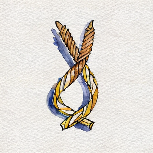 single icon of cord knot in cartoon style