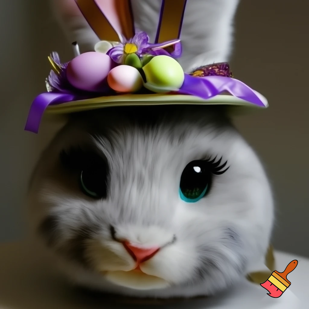 Easter bunny top hat, Easter balcony headband, purple and gold headband top hat