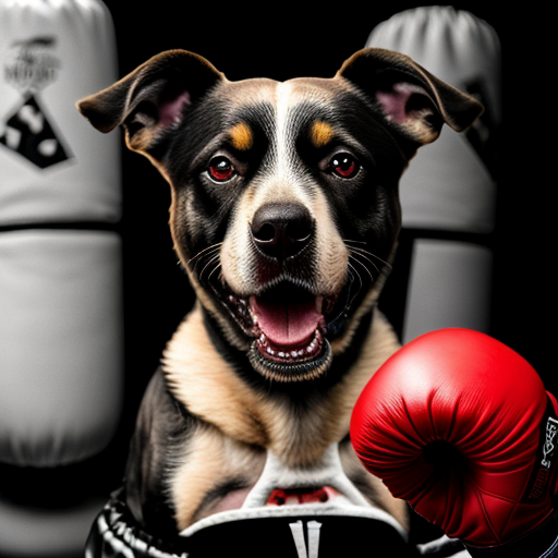 deadly dog ,sharp teeth, blood driping , face tats, nose ring ,navey bluey prisenor fit mug shot boxing gloves
