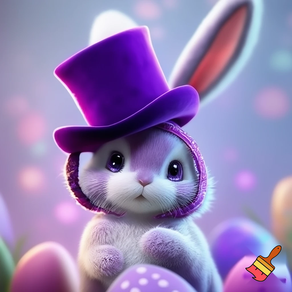 Easter bunny headband velvet Easter bunny, bunny ears, purple and white bunny headband purple and pink top hat velvet