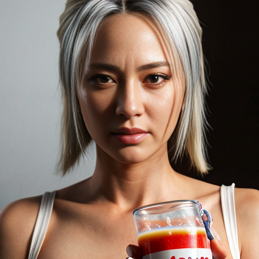 Tsunade avec du lait sur elle 