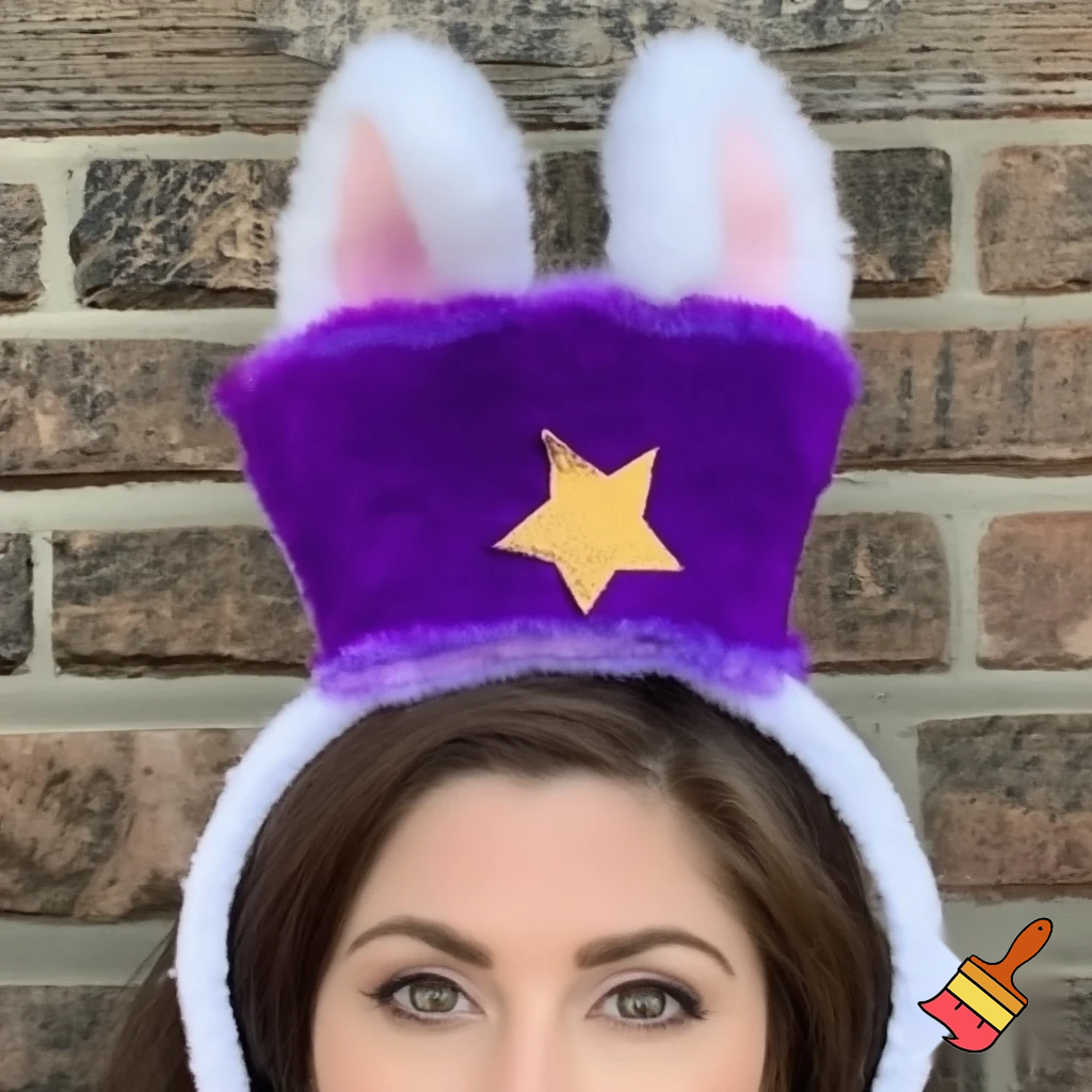 Is the top hat headband Easter headband, top hat, golden golden purple, white and purple? Easter top hat with Easter bunny ears, rabbit ears.