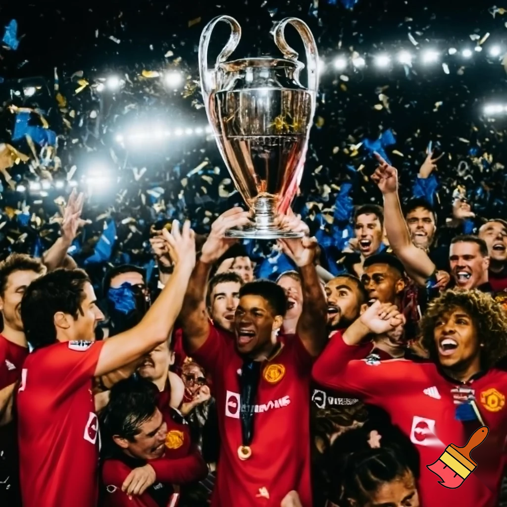 manchester utd lifting the champions league
