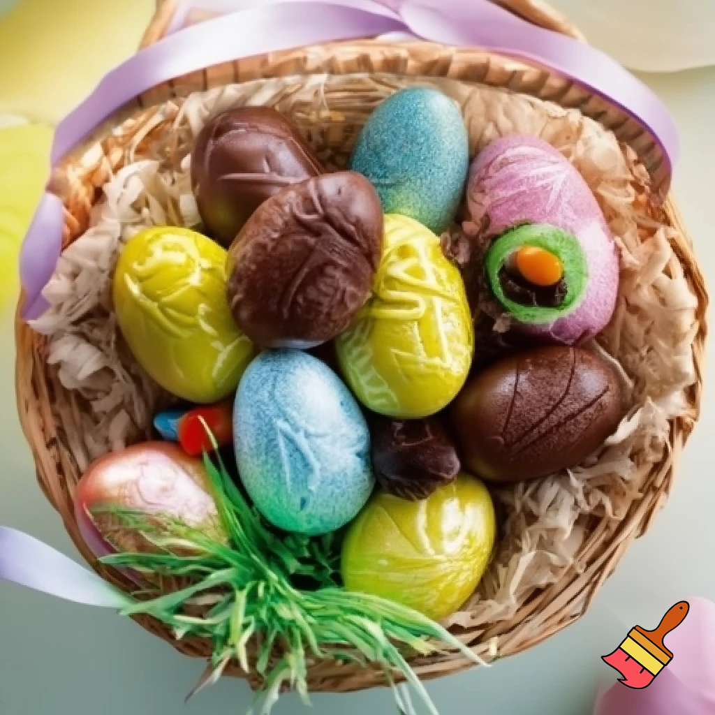 Easter egg basket chocolate Easter egg basket