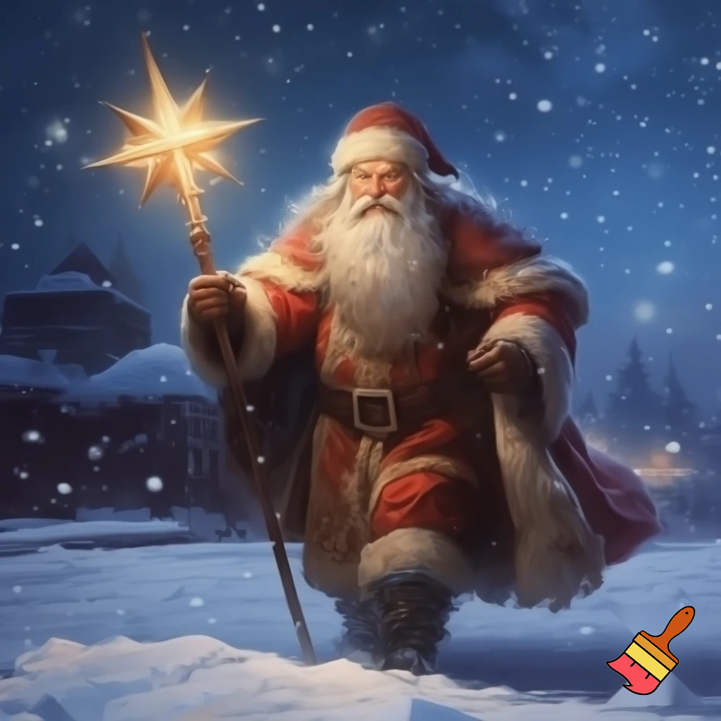 Santa Claus Russia, Santa Claus walking stick with a star