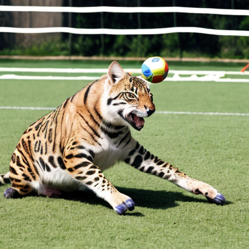 do a animal playing a sport
