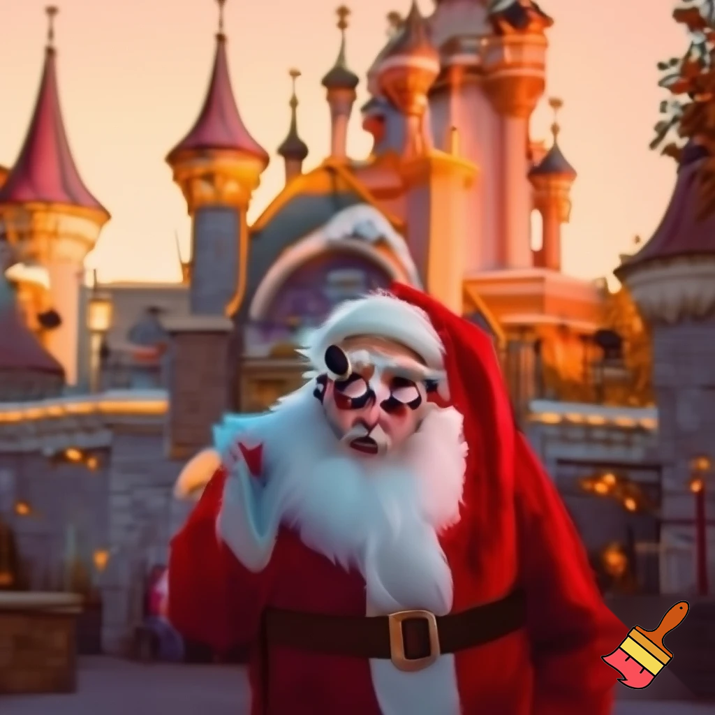 Paris Disneyland Santa Claus, Paris Disney Pee-wee Santa Claus Pennwell