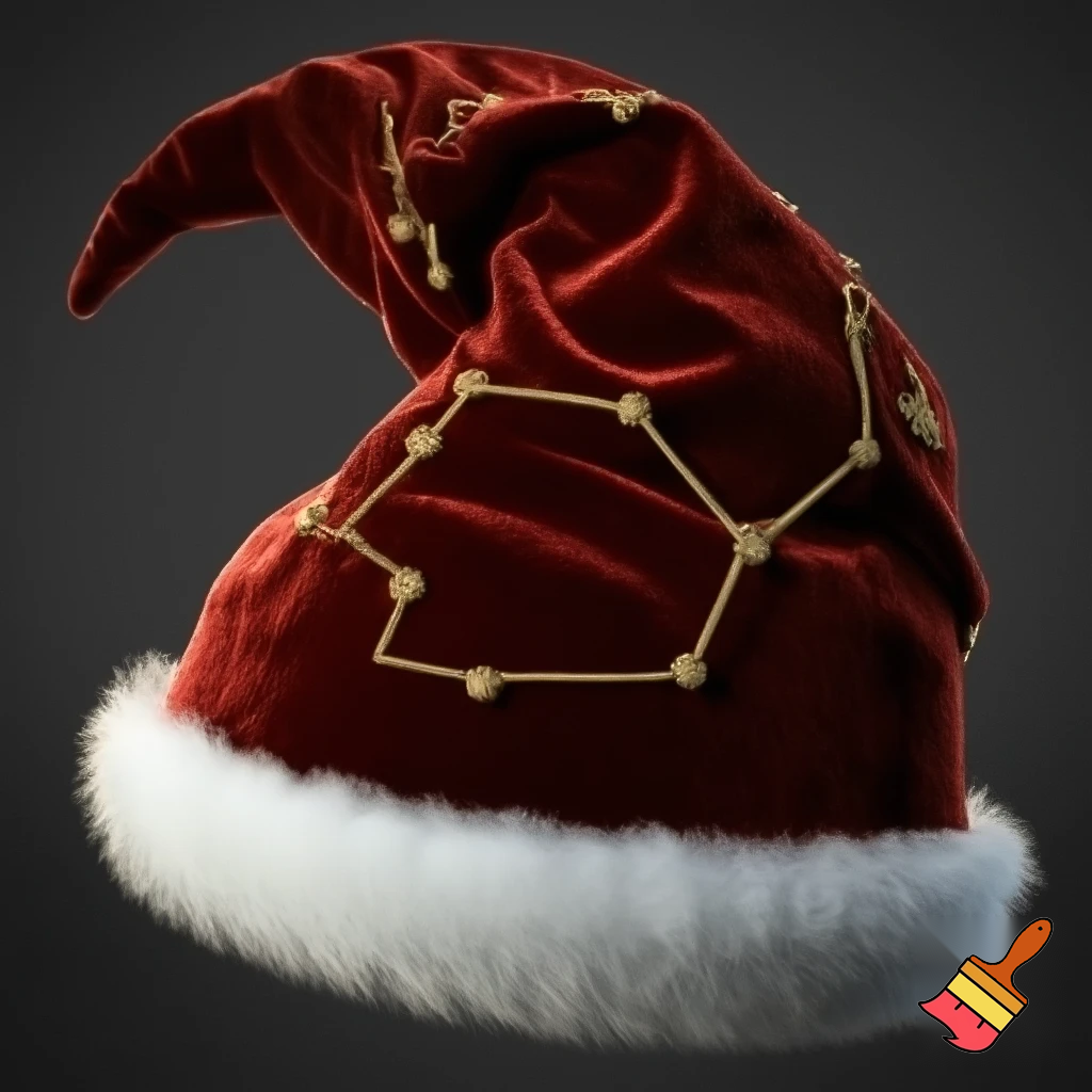 A wizard Santa Claus hat read✨✨🎄💫 velvet