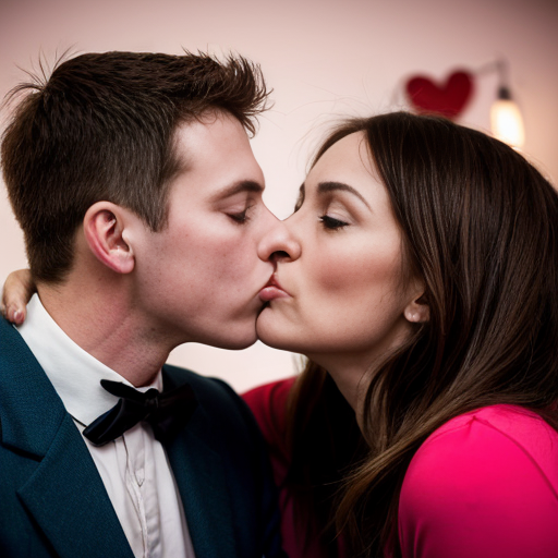 woman and man snogging