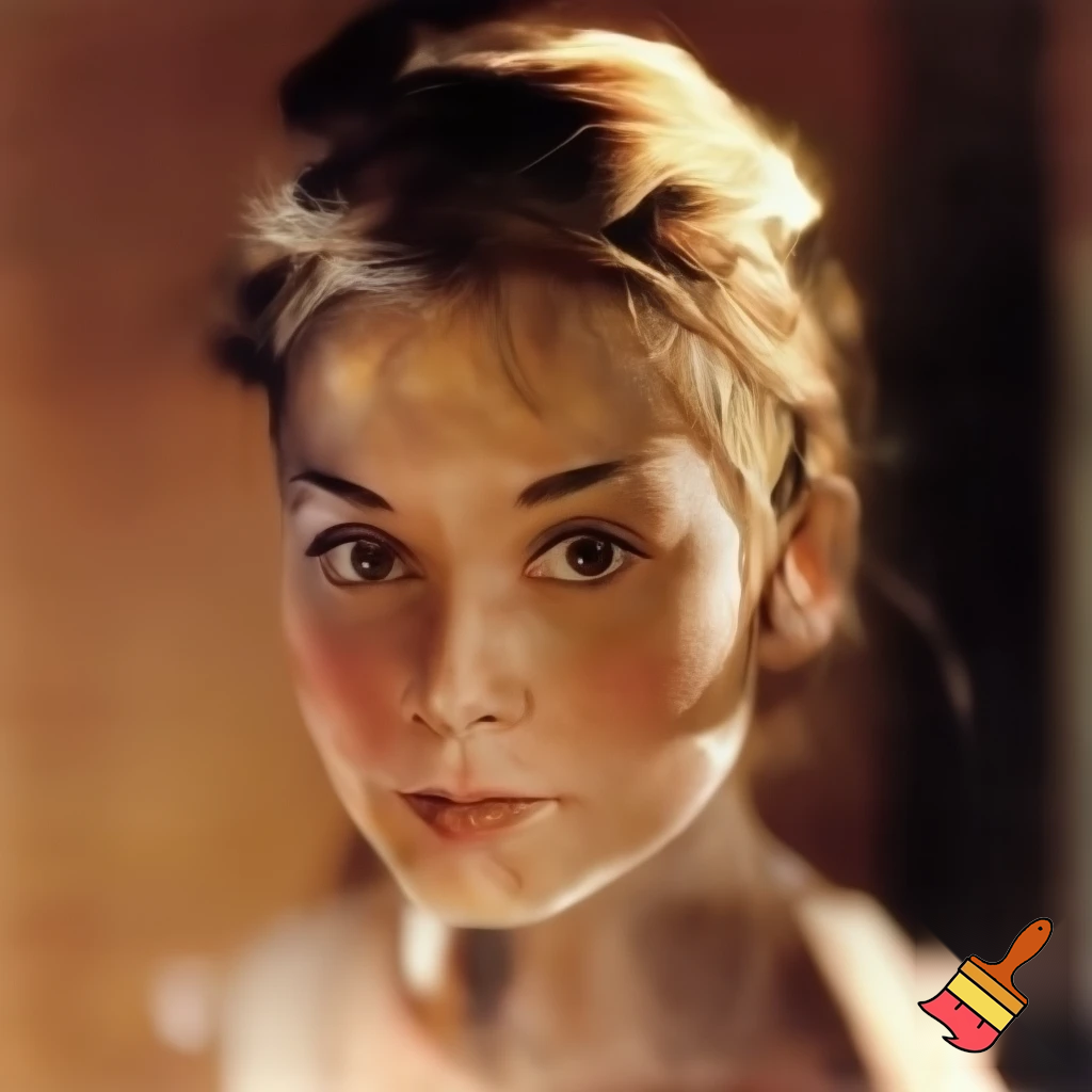 award winning portrait of a fragile woman with immaculate features, captivating eyes looks straight at the camera, perfectly radiant, painted by Norman Rockwell