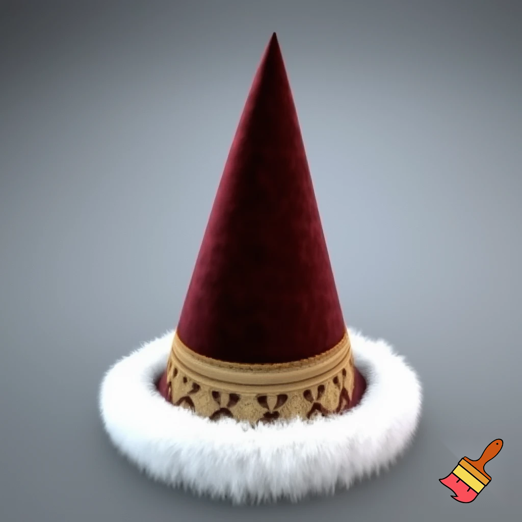 Christmas wizard hat written and velvet