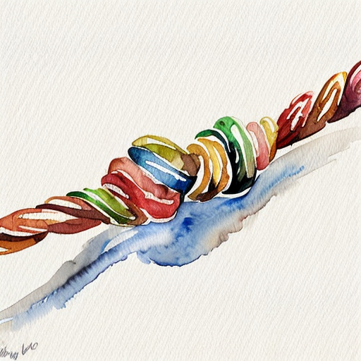 single icon of cord knot in cartoon style