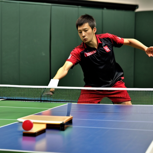 a table tennis match

