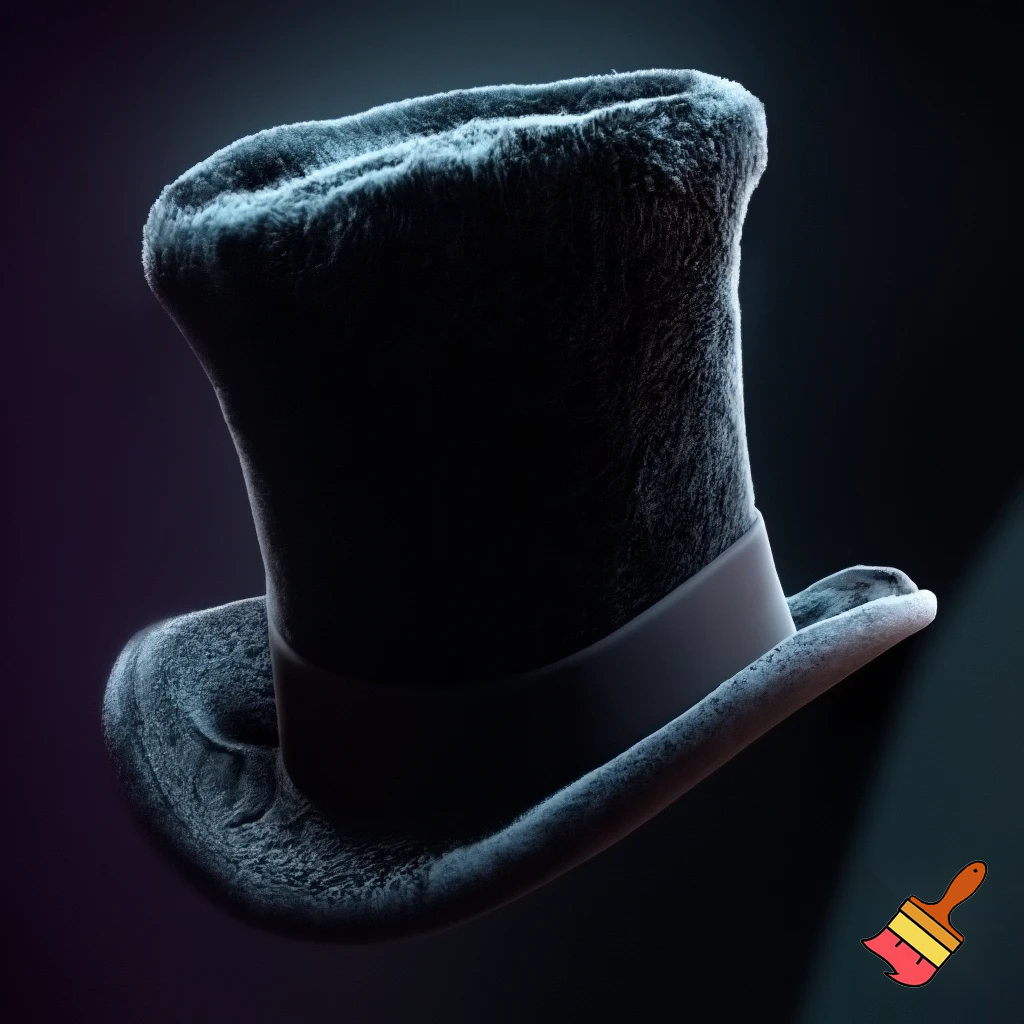 Willy Wonka top hat velvet black and velvet Willy Wonka black black shags