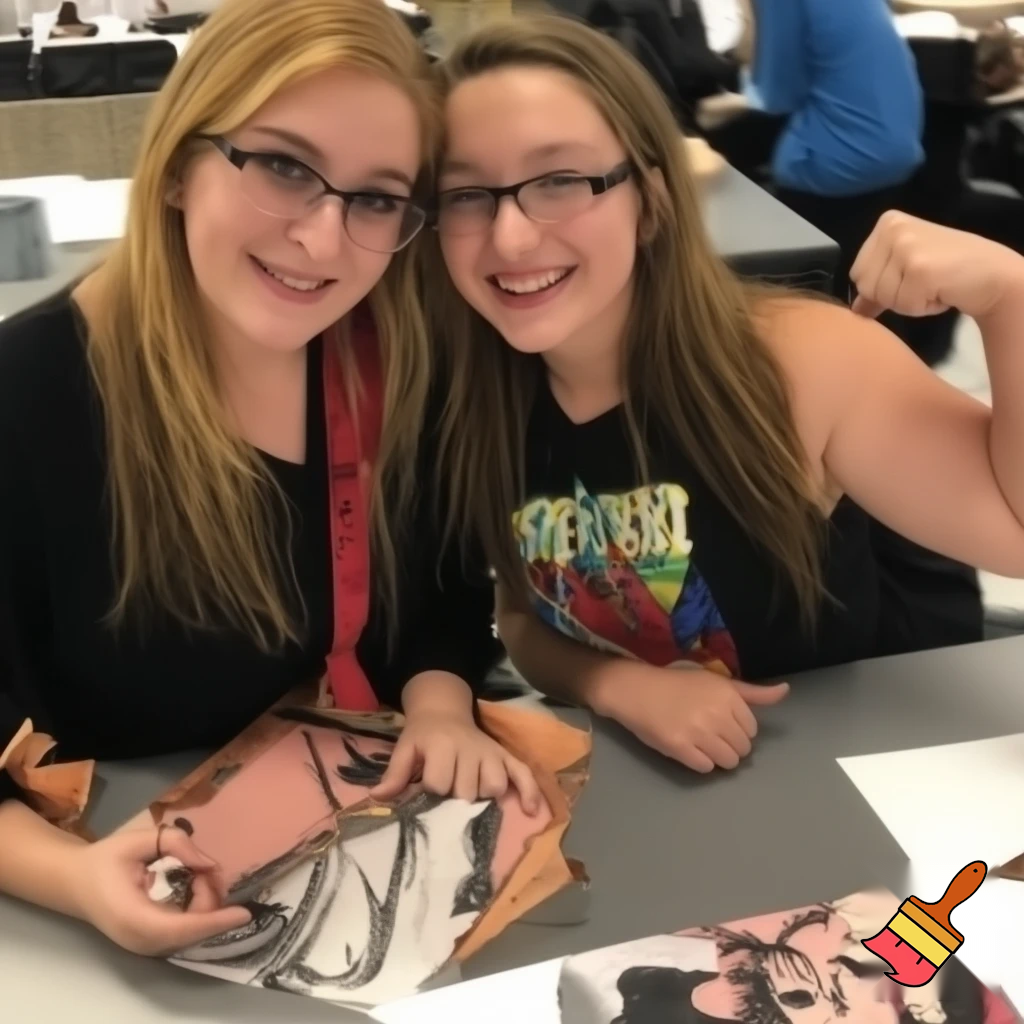 Luann Comic Strip: 19 year old Bernice Halper flexes her muscles while her bestie(Luann) draws her posing at her college art class: cartoon comic strip style