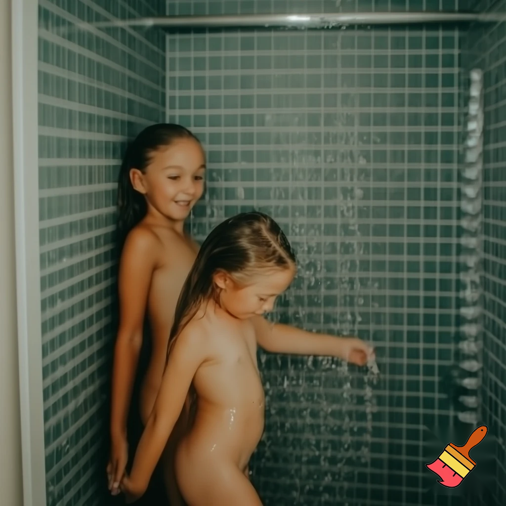 Sister and older sister full nude in shower