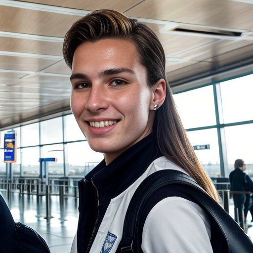 Goretzka and Vanessa at the airport 