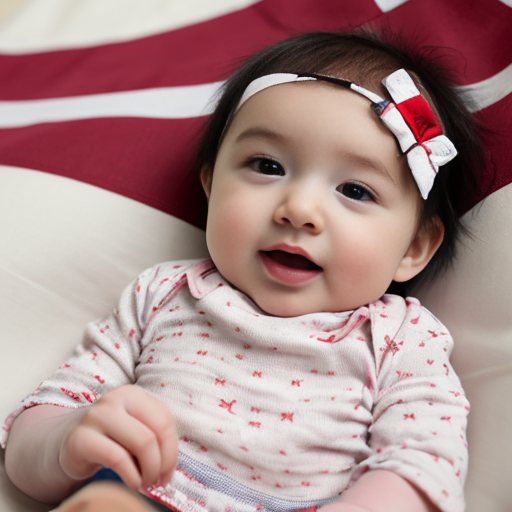 Baby kiss plastine flag