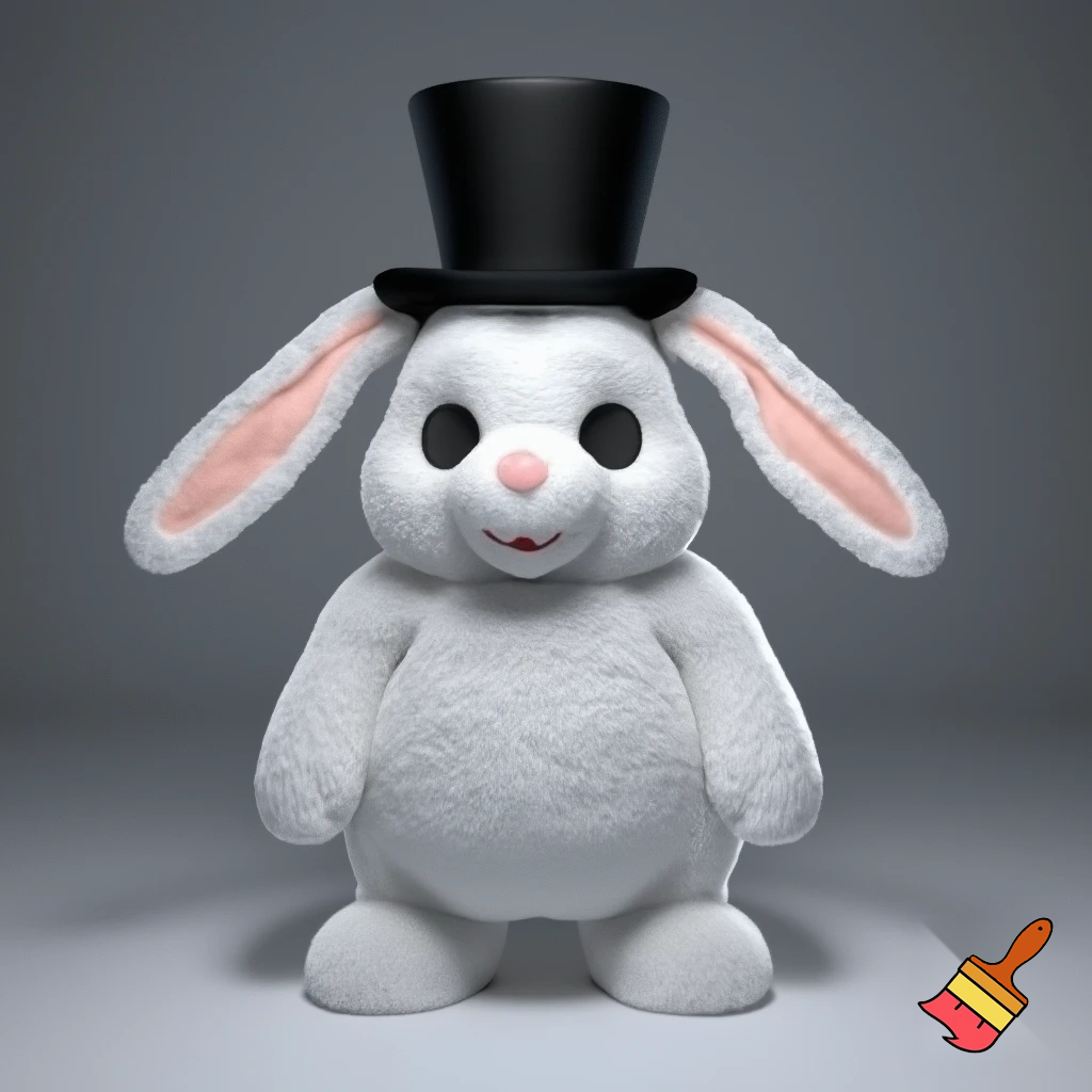 Easter bunny mascot costume top hat