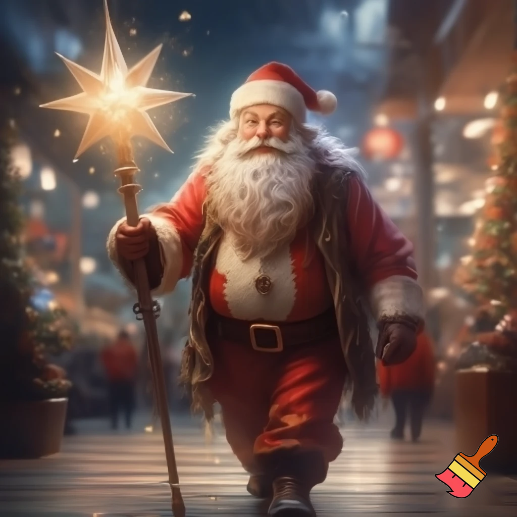 Santa Claus walking at the shopping centre a wizard Santa Claus the real Santa Claus🌟💫🎄🎁🎁🎁🎁🎁🎁🎁🎁🎁🎁🎁🎁 stick Santa Claus the big Santa Claus with a star walking stick with the star Santa Claus special Santa Claus🌠