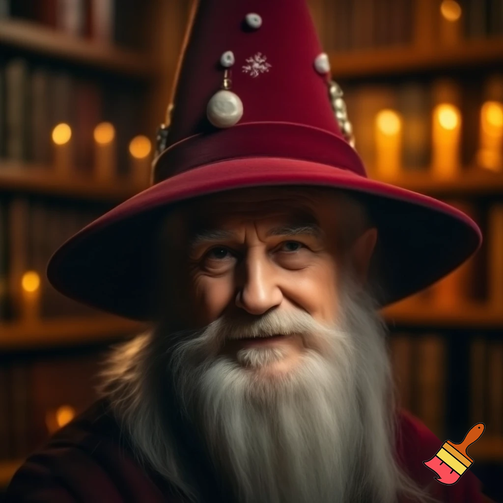 Wizard Christmas hat read