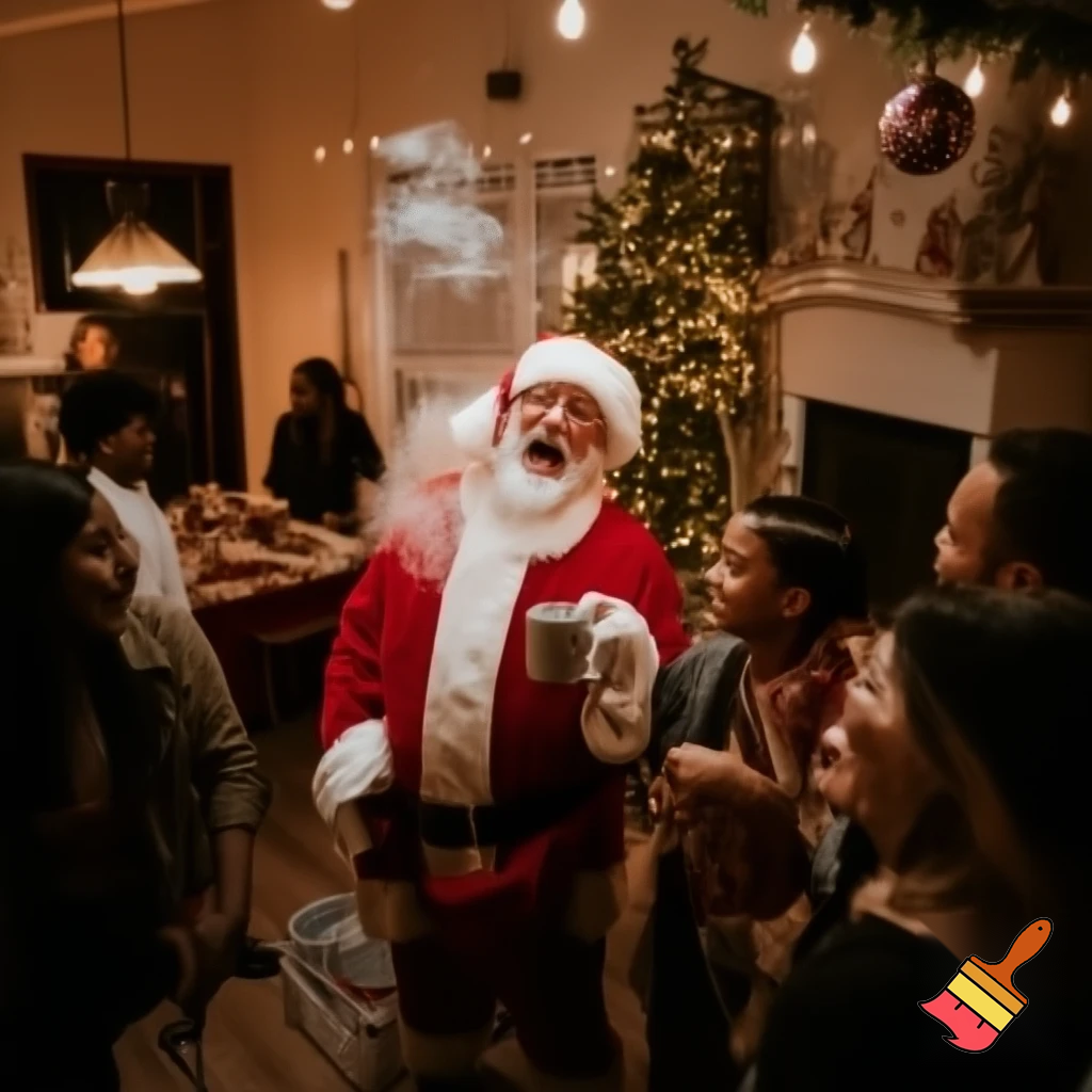  Santa Claus Christmas party at the house