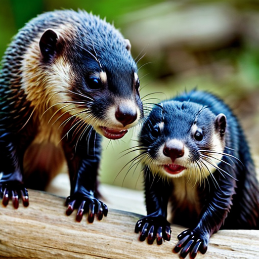 An image of one large and carnivorous species, of placental mammal, in the carnivore placental mammal order (Carnivora), and in the weasel family (Mustelidae). Which it look like a mix of four species, of carnivore placental mammals, in the weasel family (Mustelidae). The four species, of carnivore placental mammals, in the weasel family (Mustelidae), are the wolverine, or Gulo gulo, the honey badger, or Mellivora capensis, the European polecat, or Mustela putorius, and the yellow-throated marten, or Martes flavigula. And it look like a mix of two species of otters, in the weasel family (Mustelidae). The two species of otters, in the weasel family (Mustelidae), are the African clawless otter, or Aonyx capensis, and the giant Amazonian river otter, or Pteronura brasiliensis.