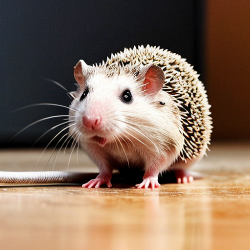 a mix of a hedgehog hamster with a rat tail