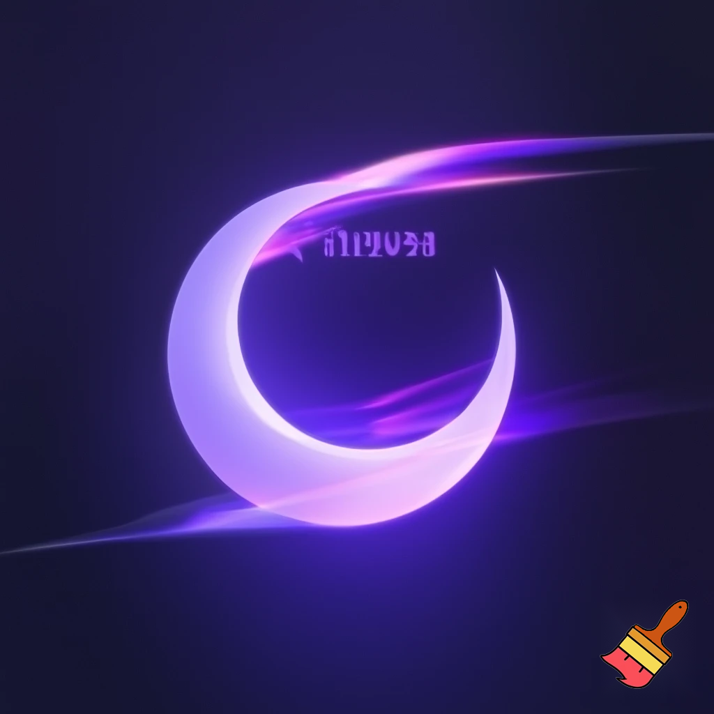 Create a modern, animated-style logo for “Lunaria Studio.” Use a thin crescent moon as the main symbol. Make the moon glow softly with subtle motion-like effects, as if it has gentle movement or flowing energy. Add smooth gradients, light streaks, or soft animated-style lighting. Use dark purple as the background with lilac and neon purple accents. Include the text “Lunaria Studio” in clean modern typography, and make the whole logo feel alive, dreamy, and dynamic, like an animated intro but in a single image.