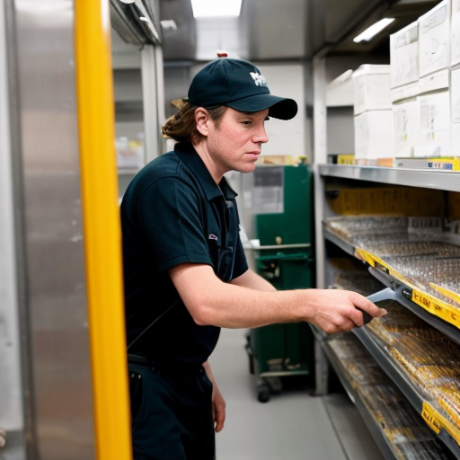 a famous person doing a normal job.