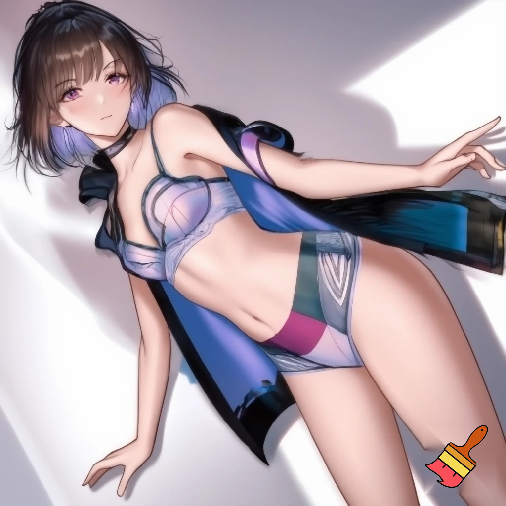 Anime girl 20 years old have and underwear clothes so cool and cute