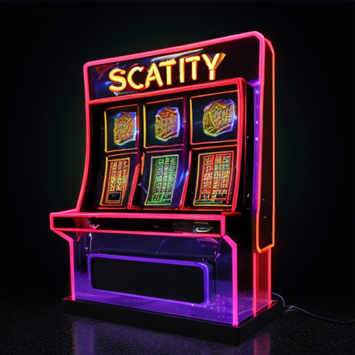 "Galactic Slot", a futuristic sci‑fi slot machine designed for a spaceship casino. Sleek metallic frame, holographic reels, neon lights, glowing symbols, advanced digital interface, clean and modern sci‑fi style, blue and purple illumination, high‑detail design. No background, transparent PNG style, isolated object, centered, perfect for game UI.