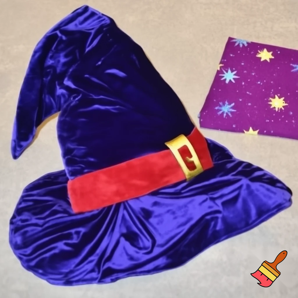 Christmas wizard hat velvet and fabric