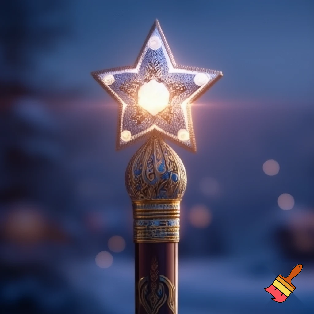  Russia welcome stick Santa Claus staff walking stick with a star