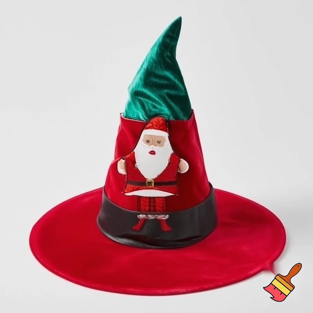 Christmas wizard hat read velvet Santa Claus hat