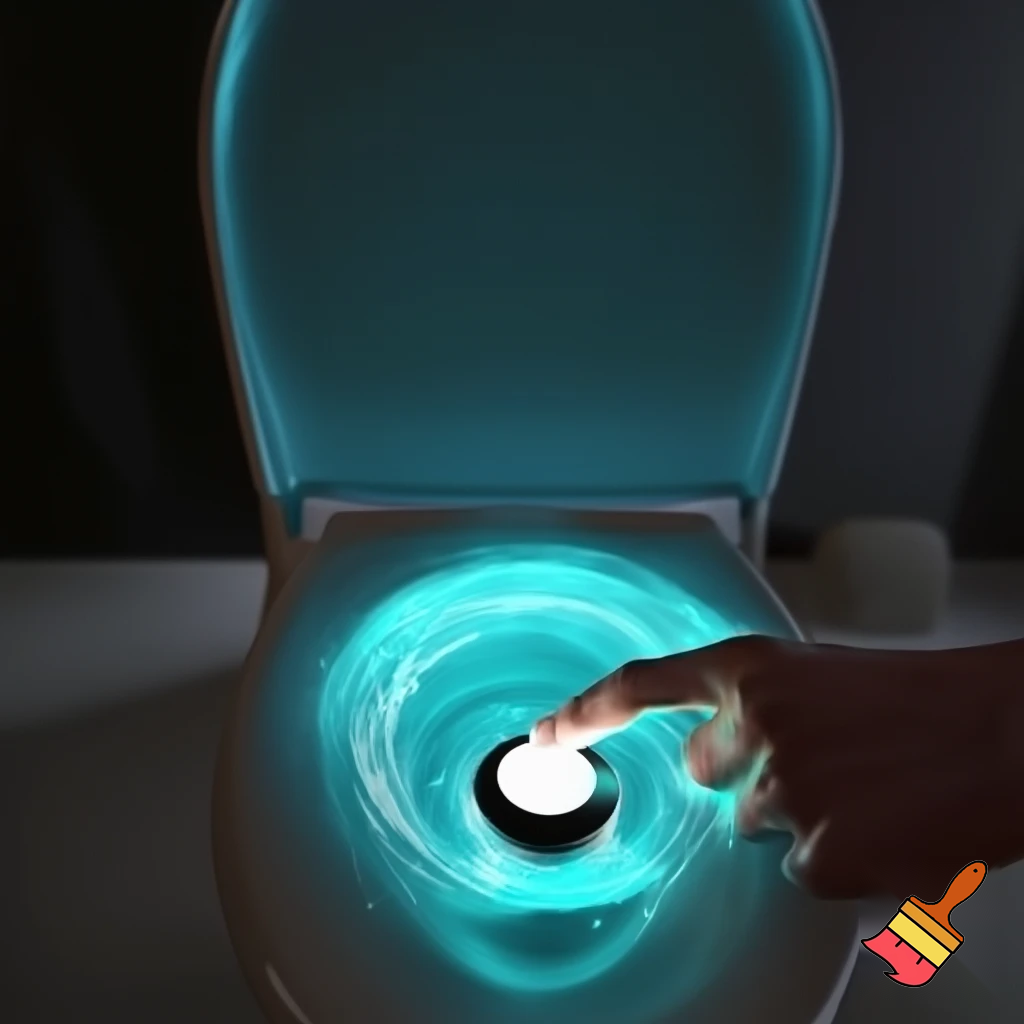 please press flush button until everything flushes 
with a toilet
