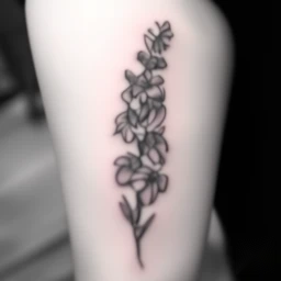 july birth flower tattoo