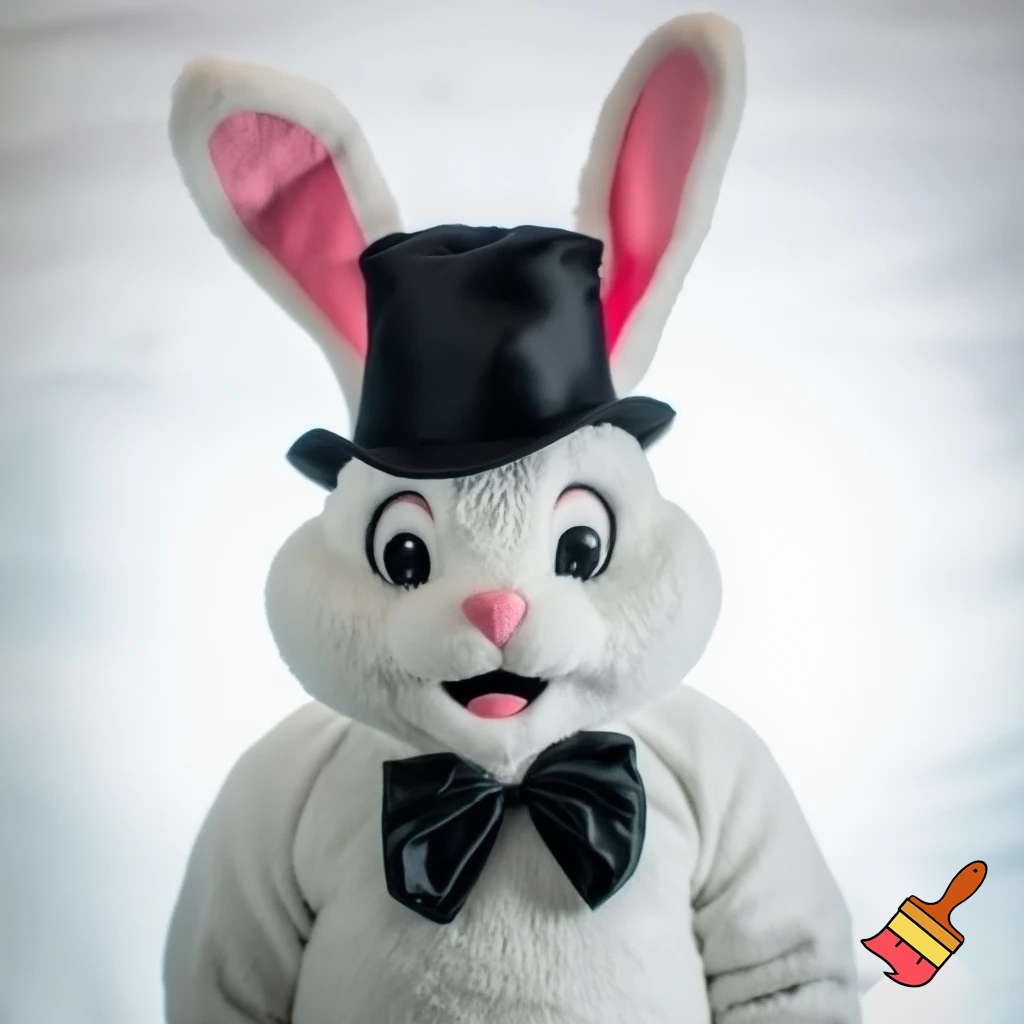 Easter bunny mascot costume top hat special top hat