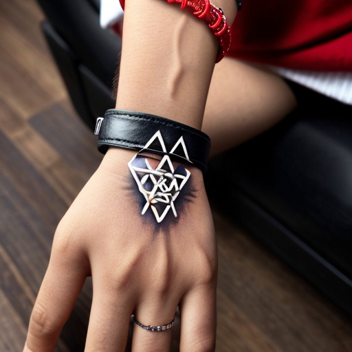 Wrists with Star of David handcuffs