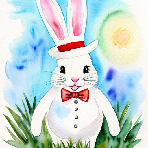 Easter bunny mascot costume, real person top hat