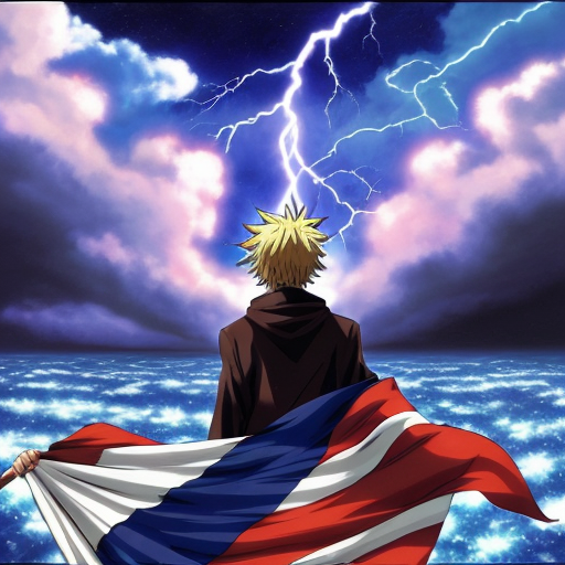 anime charachter REBELLING against WOKE and include ALOT of thunder 
emphasising there stanse on matter 
Put american and israely flags
