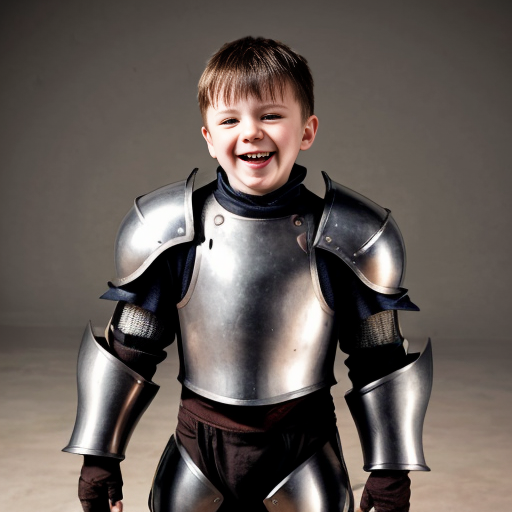 Little kid that is dumb and weak in armor with 3 chins





