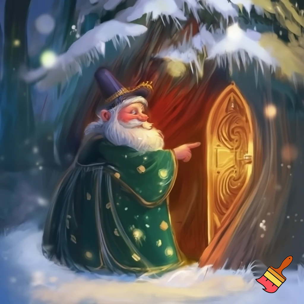 Magician, secret door Santa Claus, Santa Claus door store will do a real door