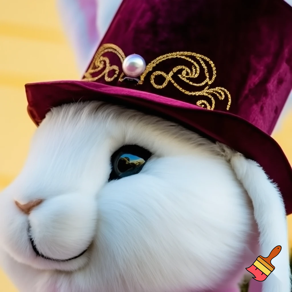 Easter bunny mascot costume top hat special top hat velvet special and delicate one special delicate