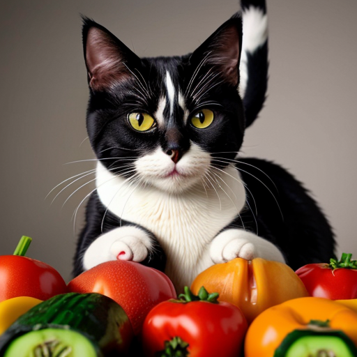 chat en legumes sauf tete queue ventre
