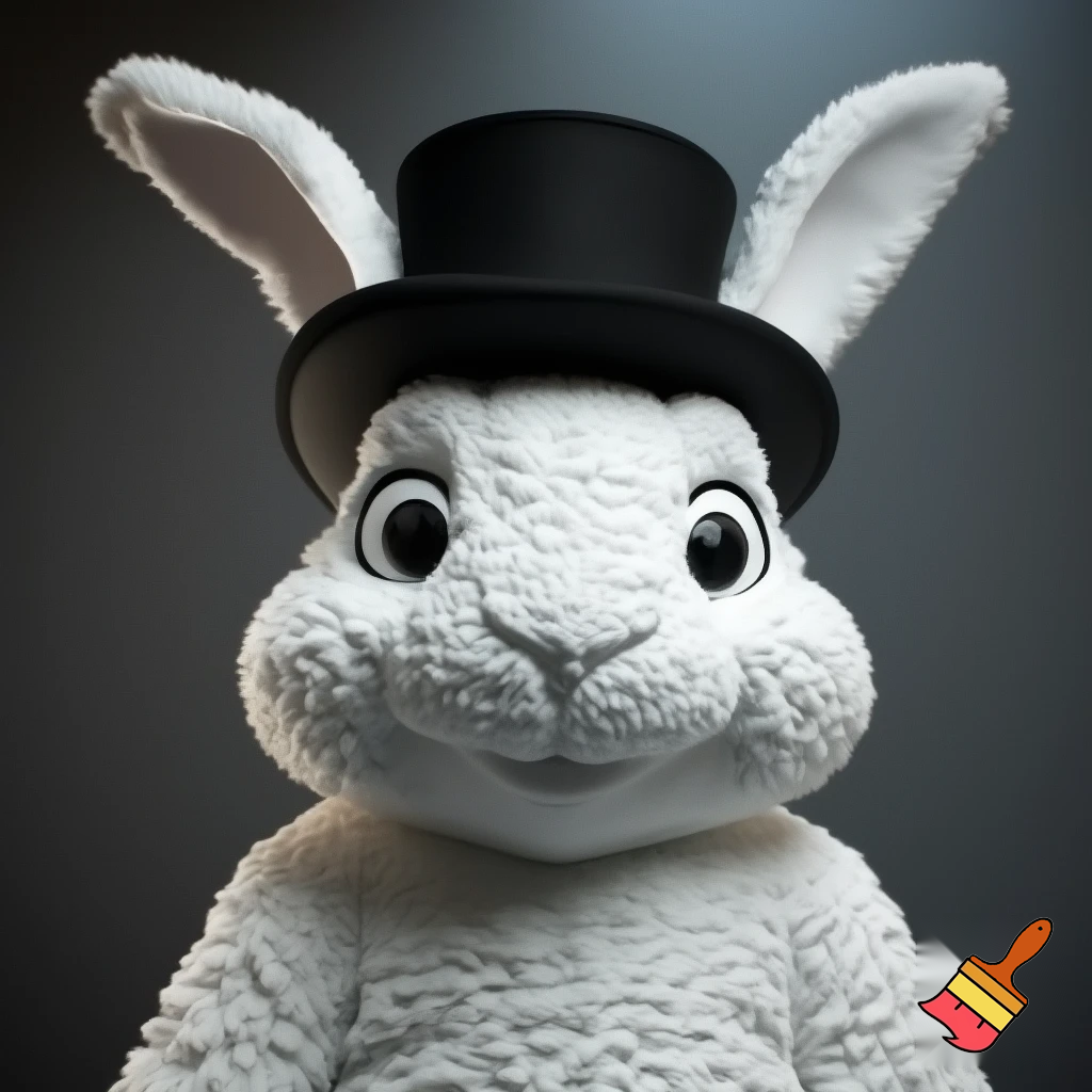 Easter bunny mascot costume top hat mascot costume 