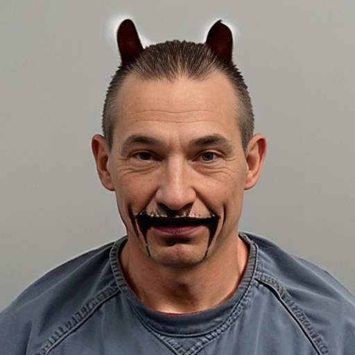 evil rat, mugshot smirking , super strong criminal