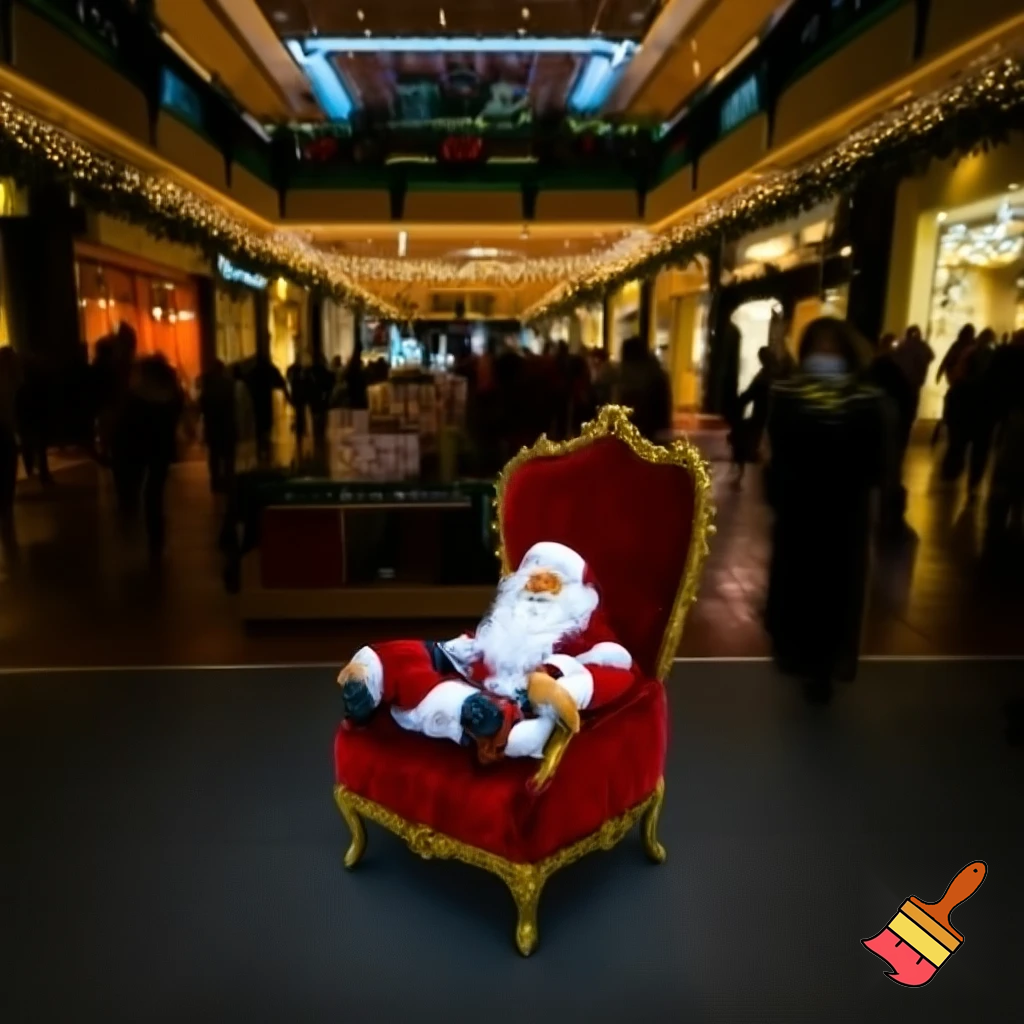 Santa Claus shopping Centre with Santa Claus chair at the shopping🎄🎄🎄🏡