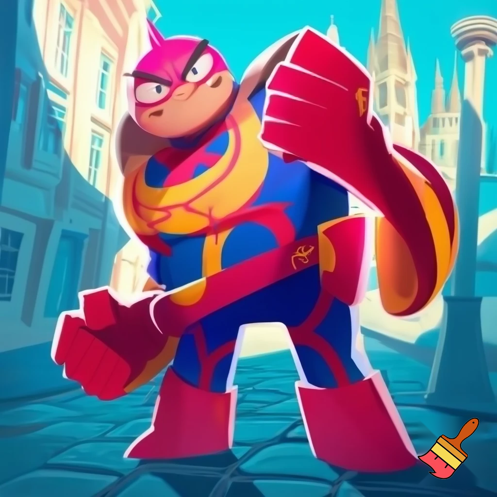 Marvel-themed cartoonish Superhero or Villain from an European country.